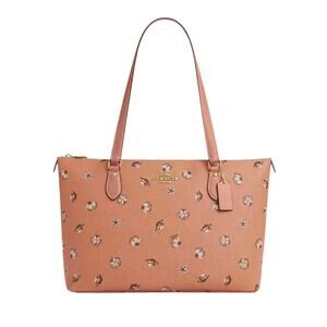 COACH GALLERY TOTE BAG PURSE WITH SHELL PRINT IN CORAL BLUSH NEW!